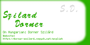 szilard dorner business card