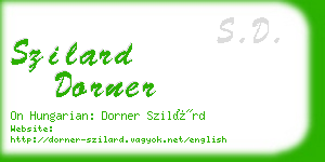 szilard dorner business card